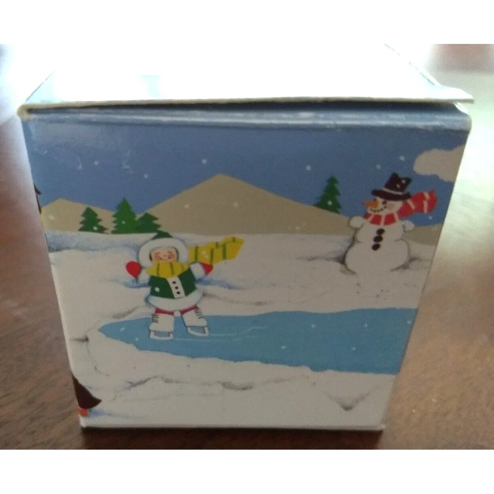 AVON  Winter Fun Christmas Ornament 1983 Eskimos & Penguin in Igloo w/ Orig. Box